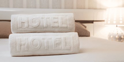 hotel branding on towels