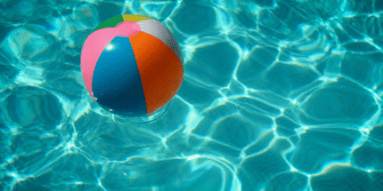 beach ball in pool
