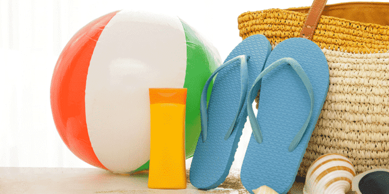 beach ball thongs 