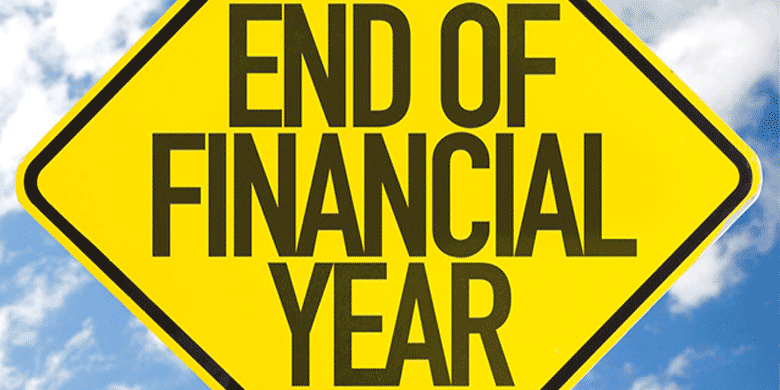 end of financial year sign