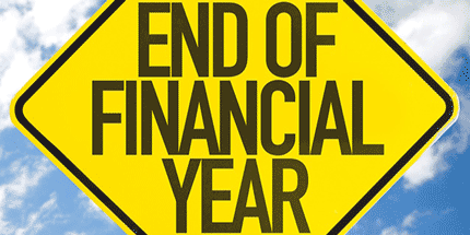 end of financial year sign