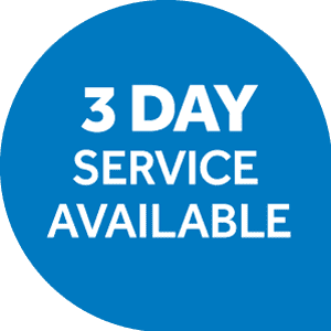 3 Day Service Available